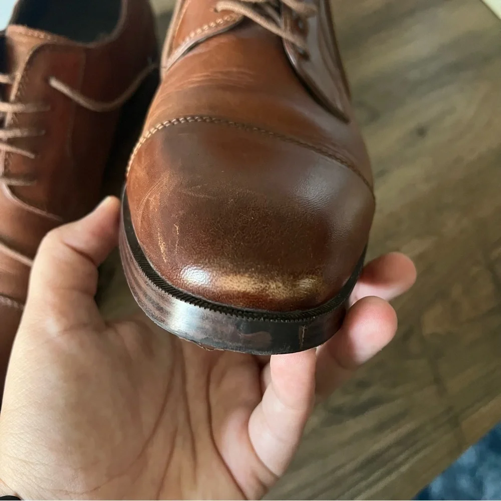 Cole Haan Men’s Jay Grand Cap Toe Oxfords Tan Leather Size 10
